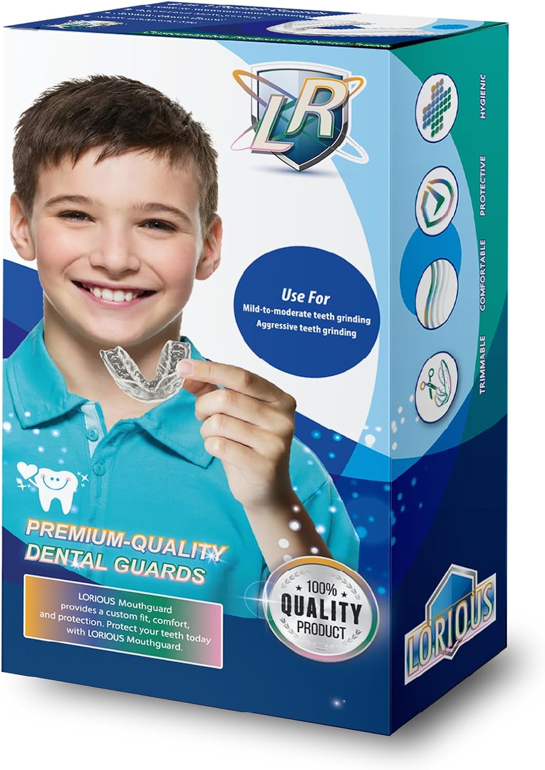 Moldable Mouth Guard for Teeth Grinding at Night Pack of 6 (2 Regular Size and 4 Small Size) for Kids and with Smaller Mouths, Custom-Fit Dental Bite Guards for Clenching and Nighttime Grinding