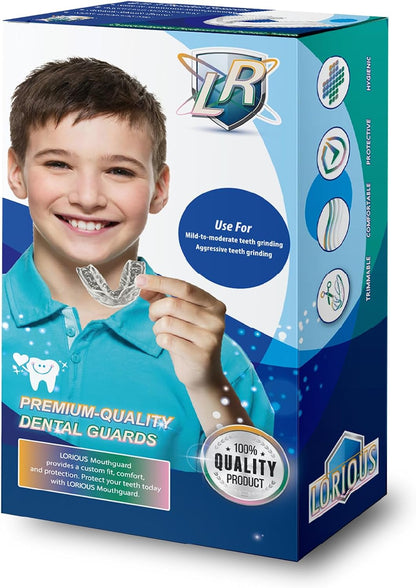 Moldable Mouth Guard for Teeth Grinding at Night Pack of 6 (2 Regular Size and 4 Small Size) for Kids and with Smaller Mouths, Custom-Fit Dental Bite Guards for Clenching and Nighttime Grinding