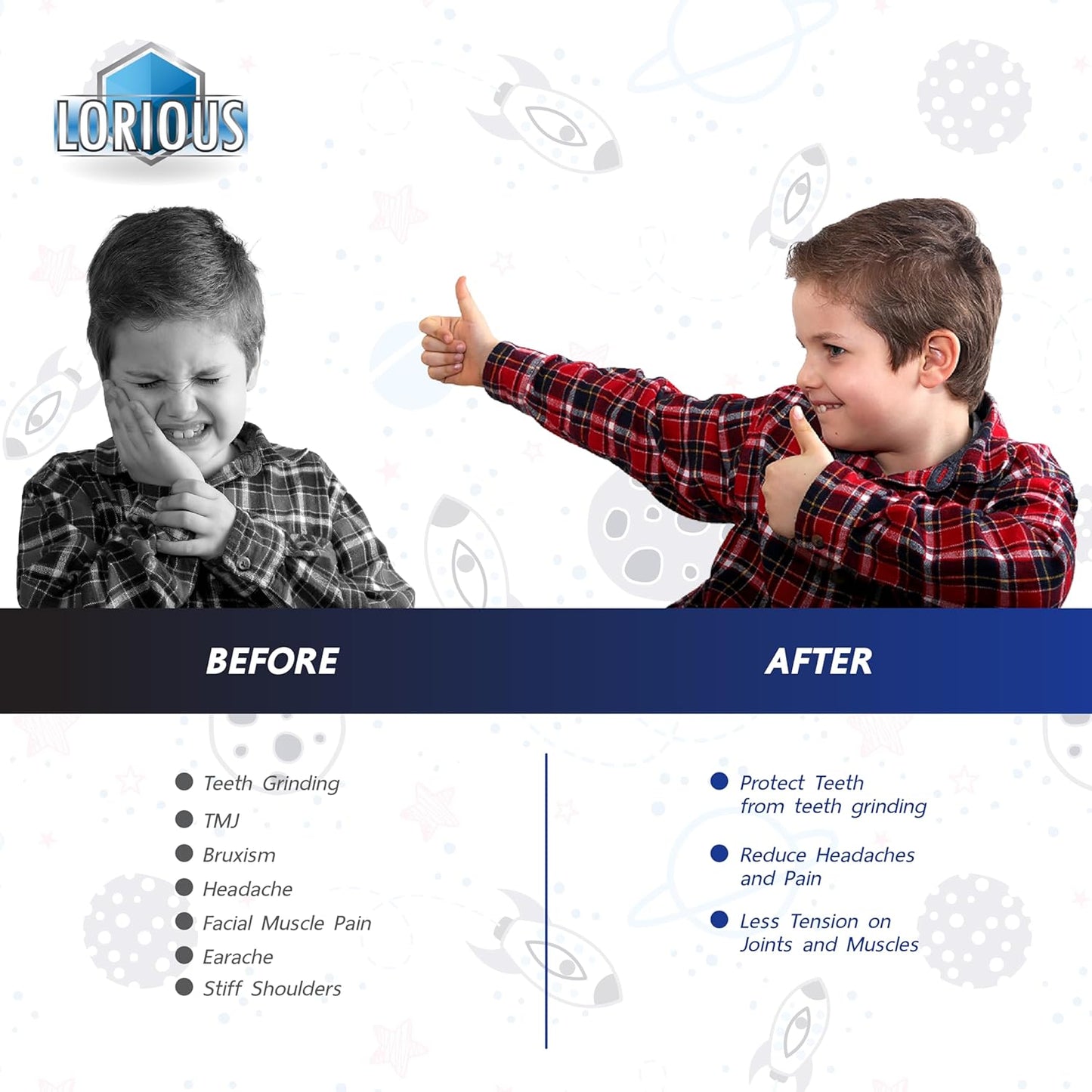 Moldable Mouthguard Custom Fit for Grinding Teeth & Clenching Night & Day Protection Pack of 6 in 2 Sizes for Kids & Small Mouths