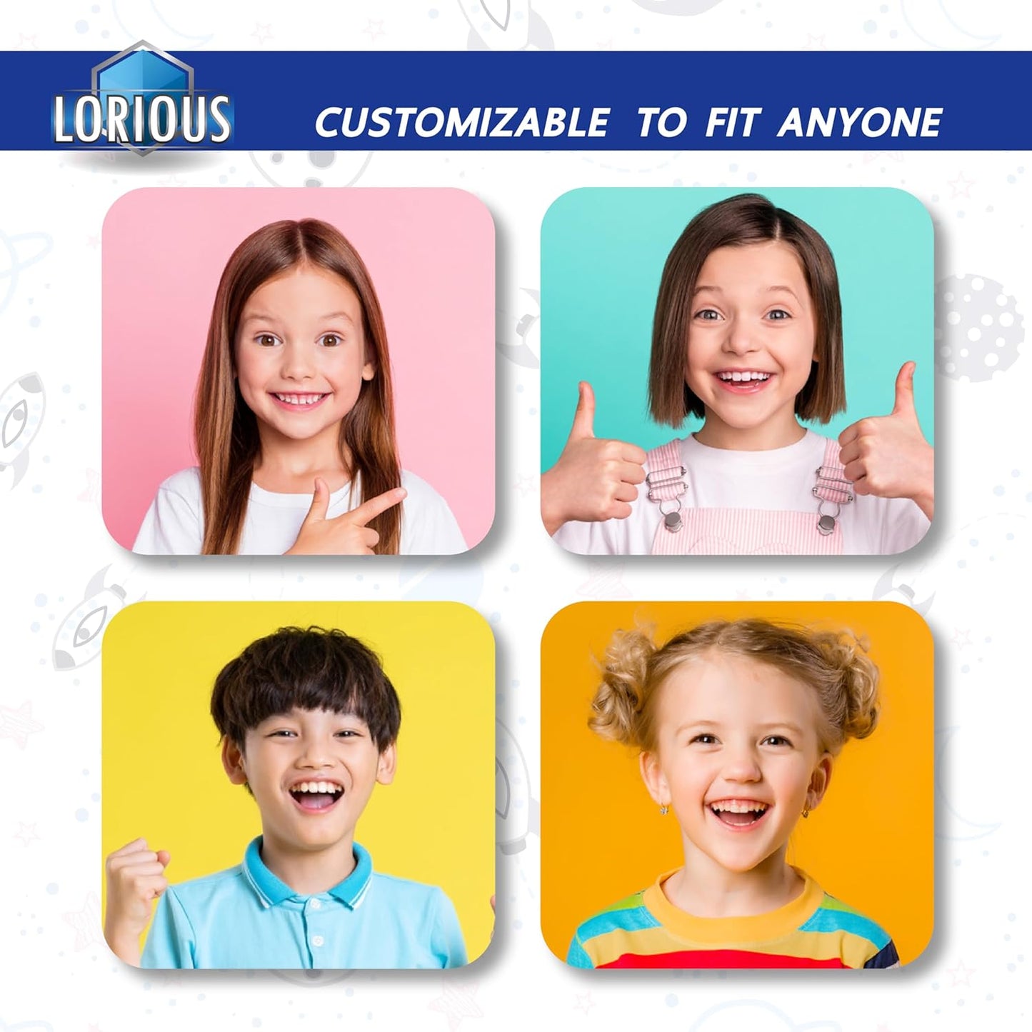 Moldable Mouthguard Custom Fit for Grinding Teeth & Clenching Night & Day Protection Pack of 6 in 2 Sizes for Kids & Small Mouths