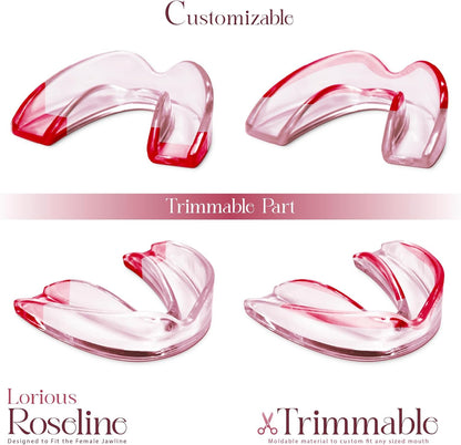 Pink Moldable Mouth Guard for Teeth Grinding and Clenching – 6-Pack Dental Guards in 2 Sizes (4 Regular + 2 Small) – Comfortable Night Guard for Women