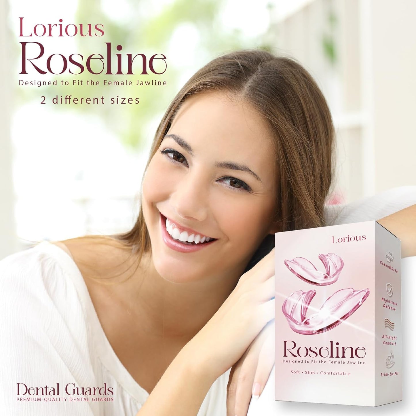 Pink Moldable Mouth Guard for Teeth Grinding and Clenching – 6-Pack Dental Guards in 2 Sizes (4 Regular + 2 Small) – Comfortable Night Guard for Women